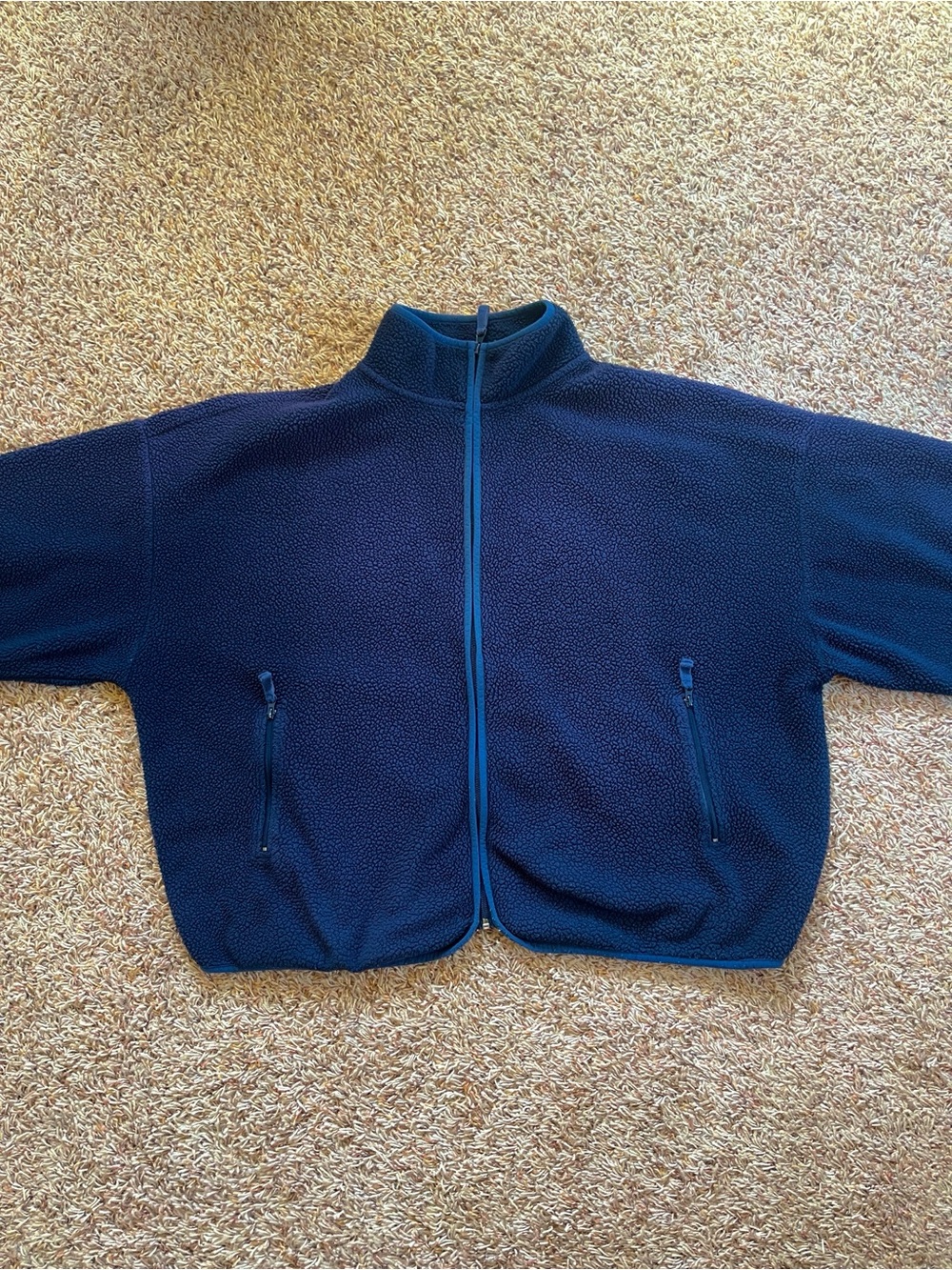 Pacsun Fleece Navy Blue Jacket